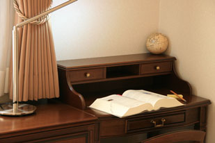 スタディスペースもある室内