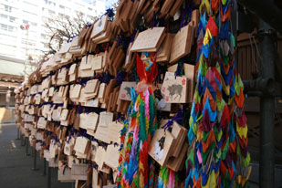 合格祈願の絵馬(湯島天満宮境内)